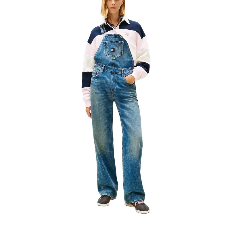 Combinaison en denim bleu clair Tommy Hilfiger pour femmes