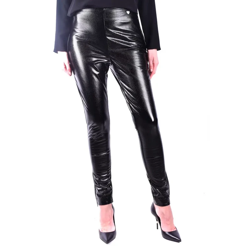 Légings en viscose noire brillante par Twinset Femme