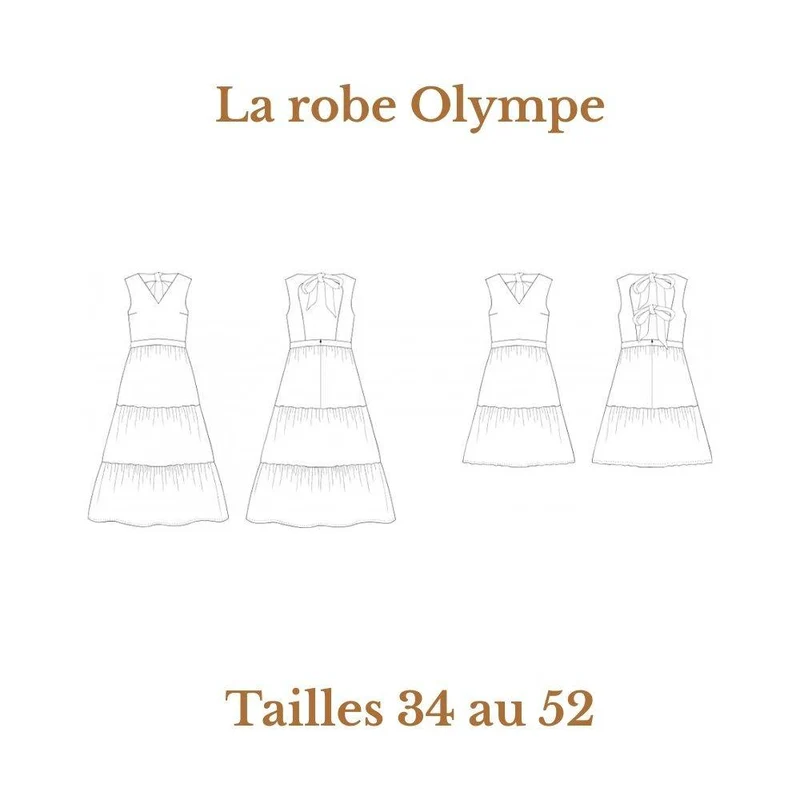 PATRON DE COUTURE PDF | Robe Olympe | Cha’Coud | FRANÇAIS SEULEMENT