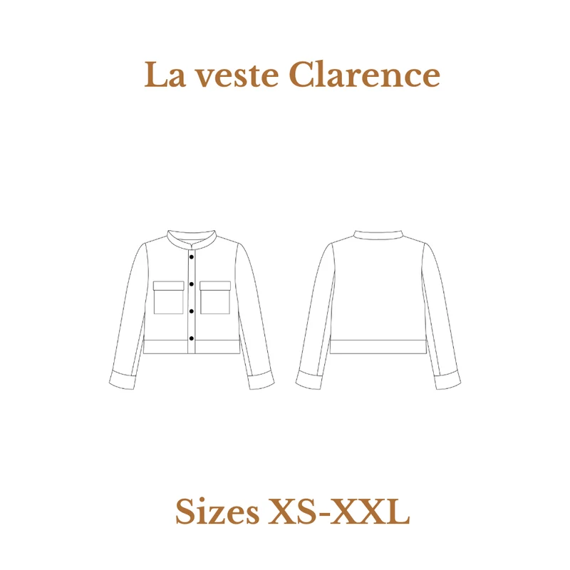 PATRON DE COUTURE PDF | Veste Clarence | Cha’Coud | Français seulement