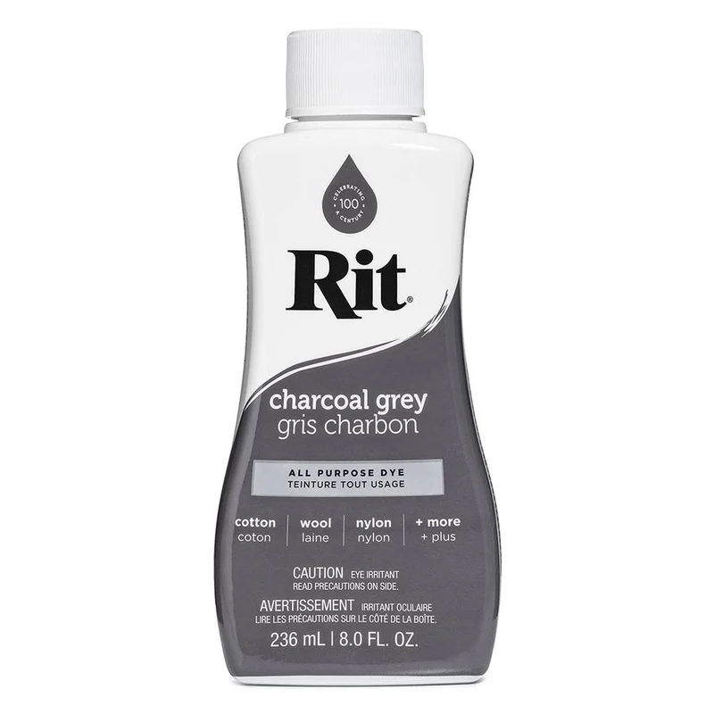 RIT All Purpose | Teinture liquide tout usage | Gris Charbon | 236 ml (8 oz)