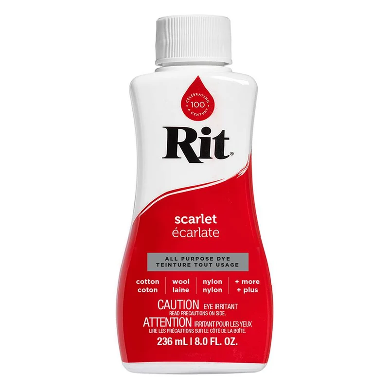 RIT All Purpose | Teinture liquide tout usage | Écarlate | 236 ml (8 oz)
