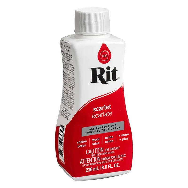 RIT All Purpose | Teinture liquide tout usage | Écarlate | 236 ml (8 oz)