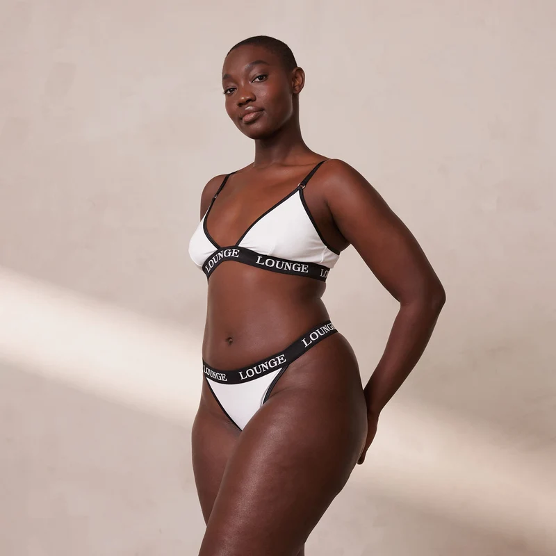 Bamboo Triangle Soutien-Gorge - Blanc & Noir