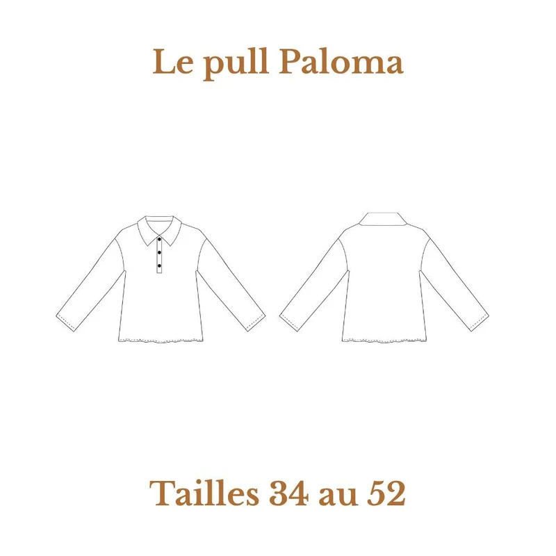 Patron de couture PDF | Le chandail Paloma | Cha’Coud | Français seulement