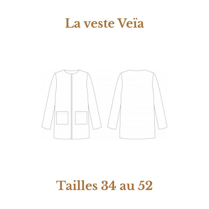 Patron de couture PDF | Le manteau Veïa | Cha’Coud | Français seulement