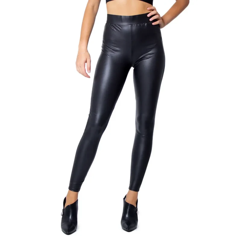 Légings pour femmes en polyester élasthanne noir pour l'automne et l'hiver