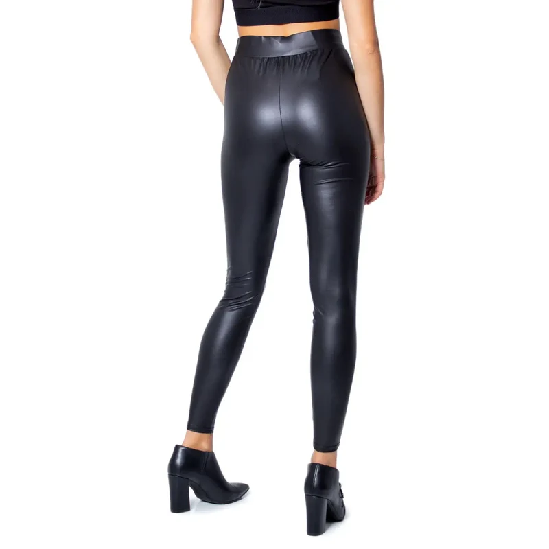 Légings pour femmes en polyester élasthanne noir pour l'automne et l'hiver