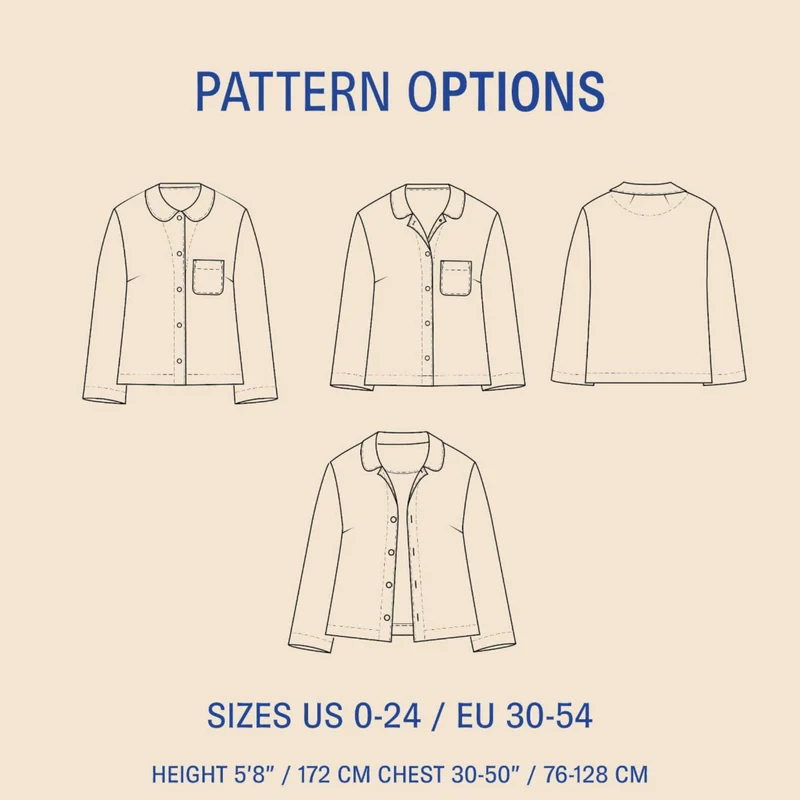 Patron de couture PDF | Blouse Dukke | Wardrobe by Me