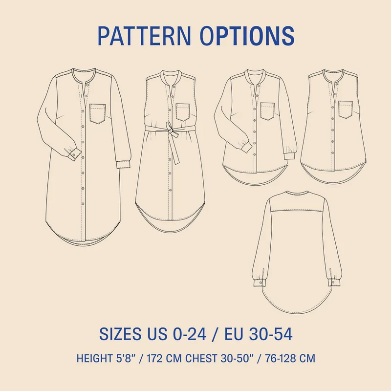 Patron de couture PDF | Chemise Savannah | Wardobe by Me
