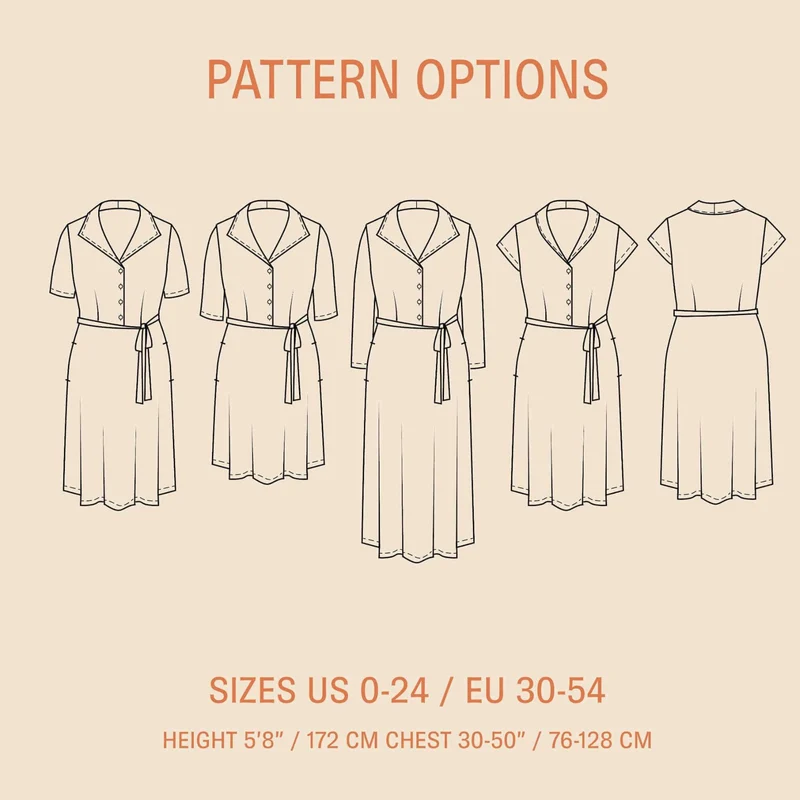 Patron de couture PDF | Robe Marianne | Wardrobe by Me