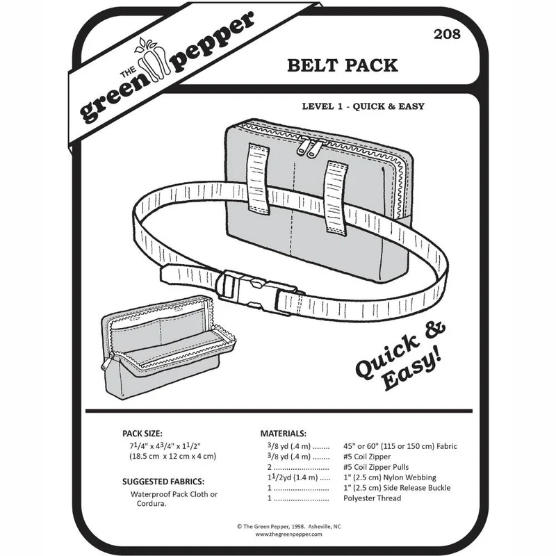 PATRON DE COUTURE PDF | Sac banane | The Green Pepper