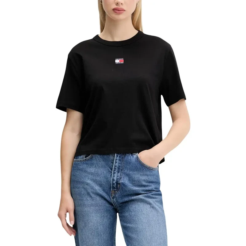 Tommy Hilfiger Jeans T-shirt en coton biologique bleu pour femme