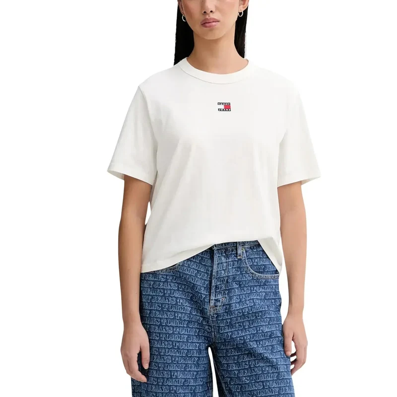 Tommy Hilfiger Jeans T-shirt en coton biologique bleu pour femme
