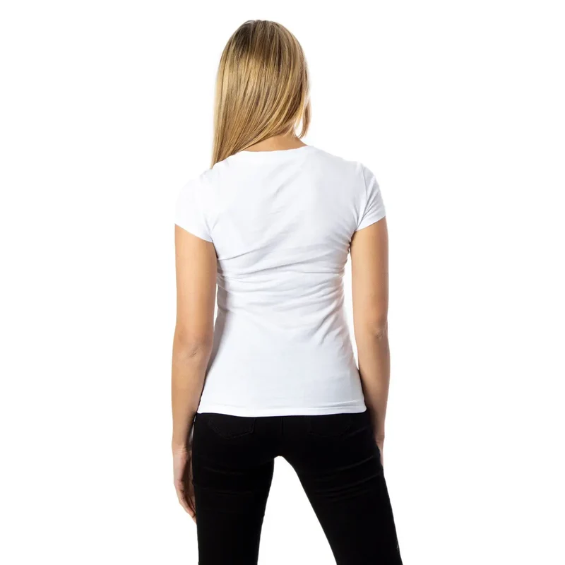Armani Exchange Femme - T-shirt imprimé en coton blanc