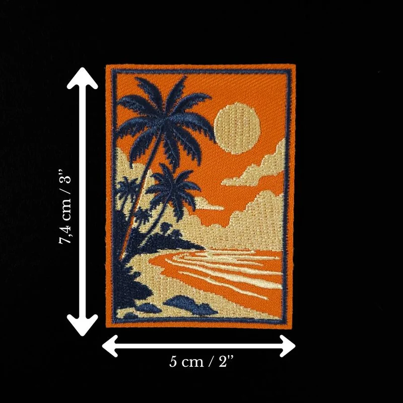 Écusson coucher de soleil tropical | Thermocollant