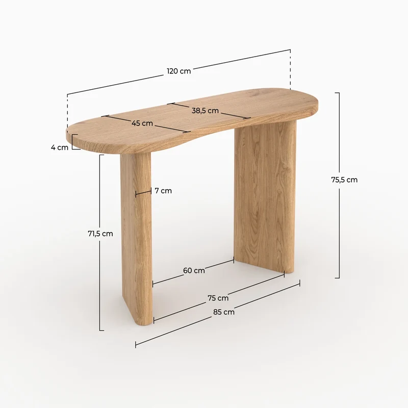 Console Brandan en bois massif de mindi