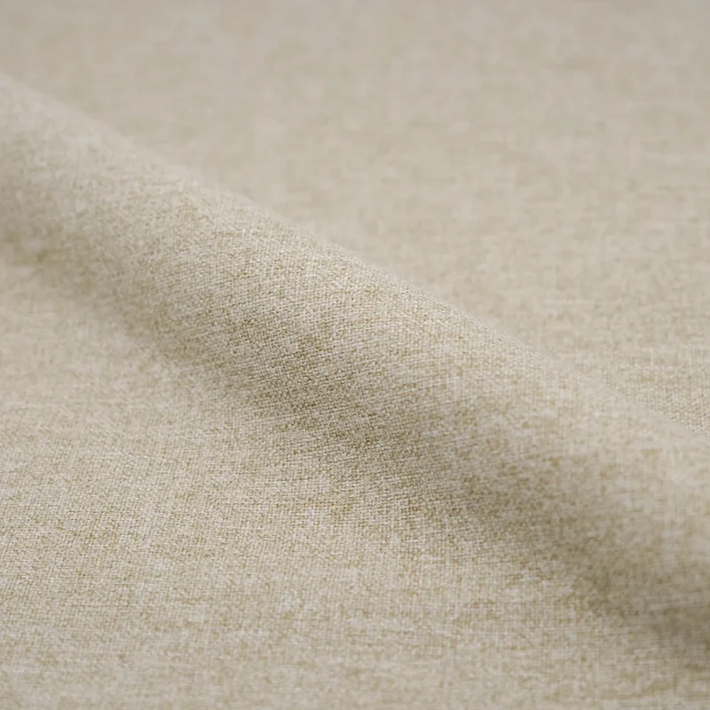 Lot de 2 chaises pour ilot central Josette 63,5 cm en tissu beige et bois d'hévéa clair