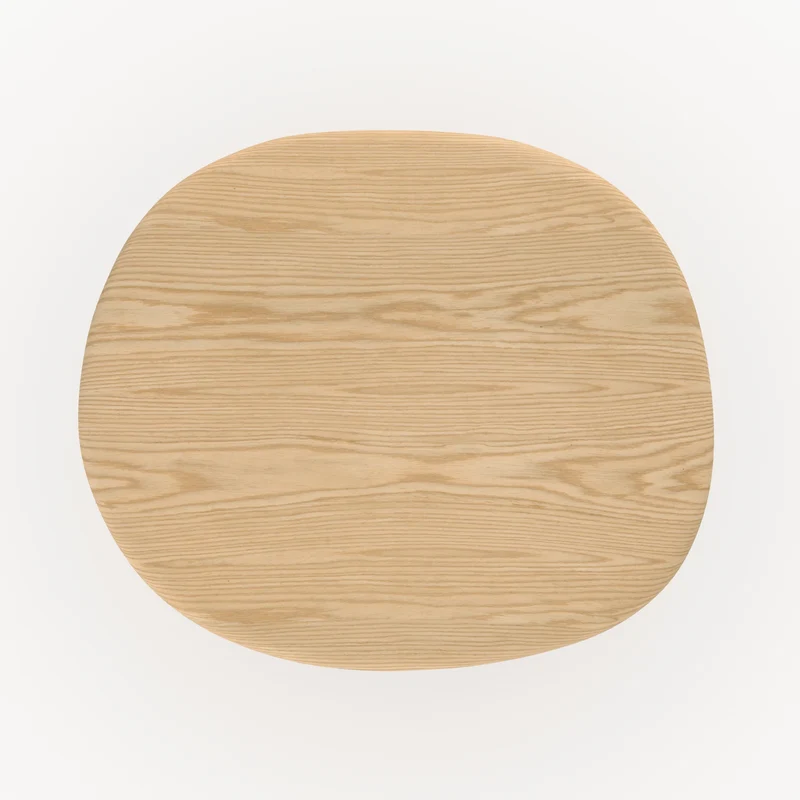 Table d'appoint Nubia en placage chène, D48,5 cm
