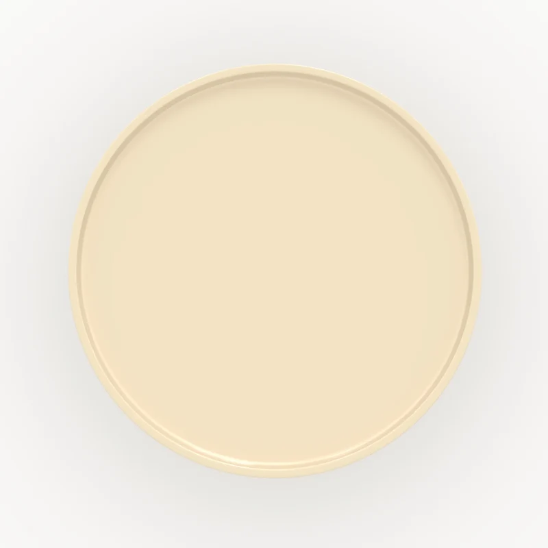 Table d'appoint Nora laquée blanche en MDF, D50 cm