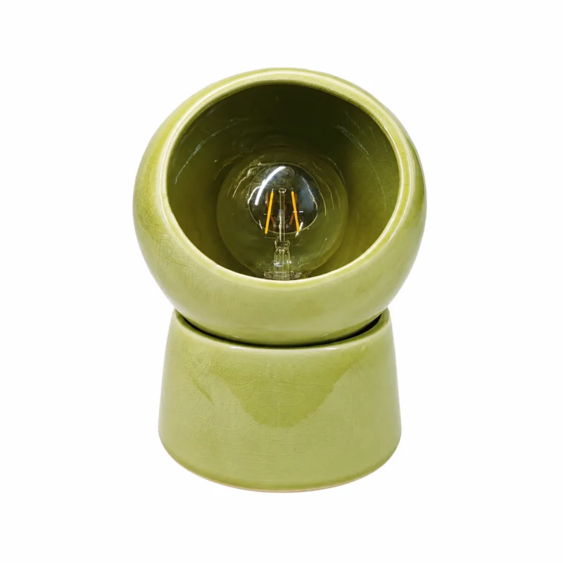 Lampe à poser Halo en céramique verte