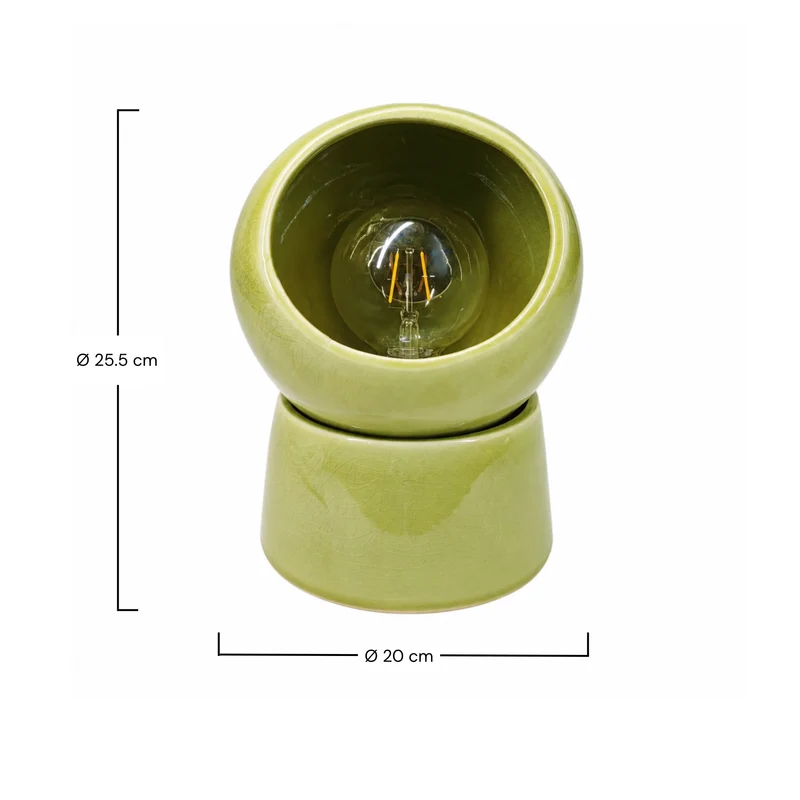 Lampe à poser Halo en céramique verte