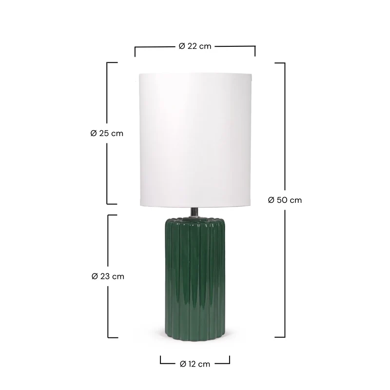 Lampe à poser Palladio en céramique verte