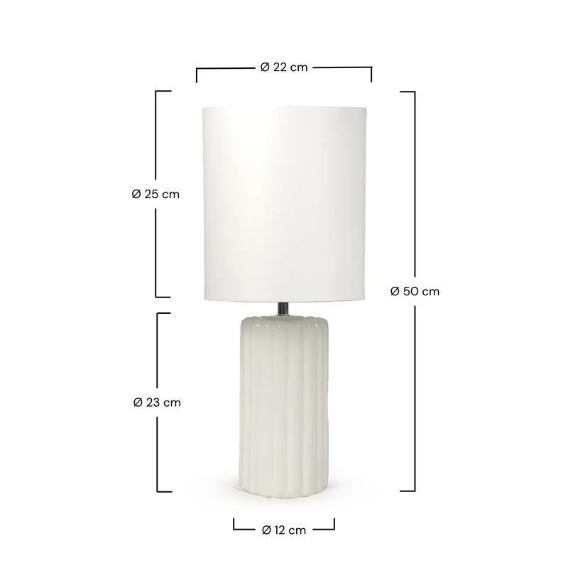 Lampe à poser Palladio en céramique blanche