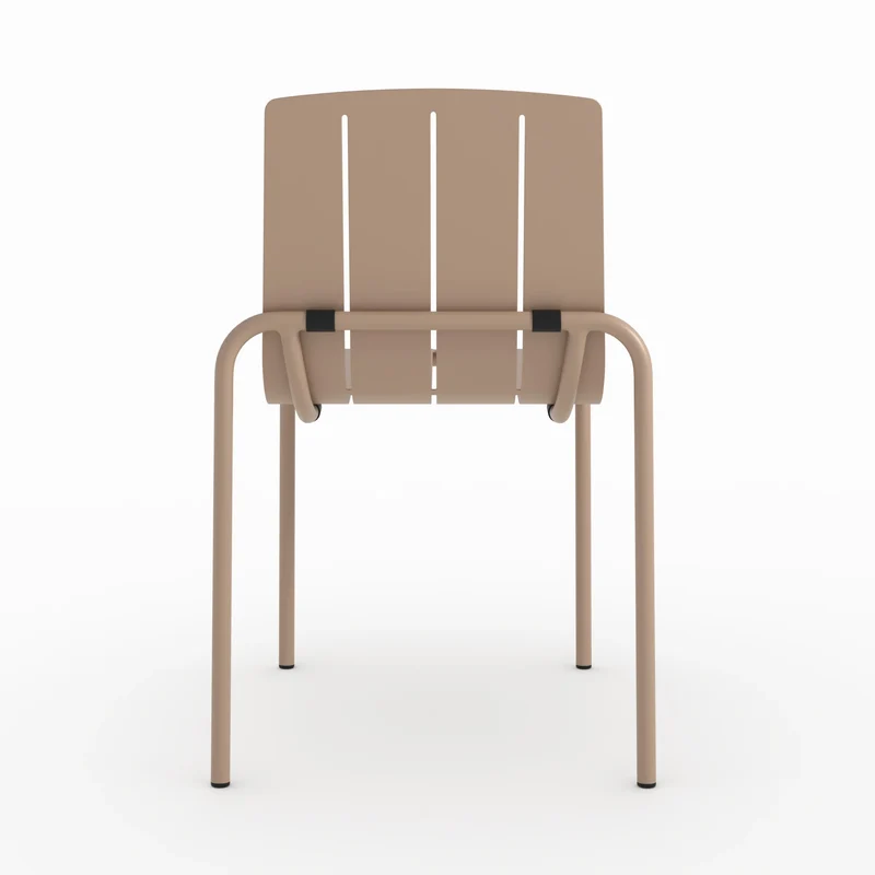 Lot de 2 chaises de jardin Suna en métal taupe