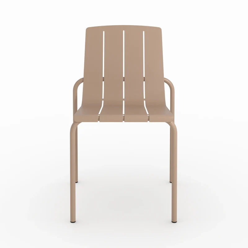 Lot de 2 chaises de jardin Suna en métal taupe