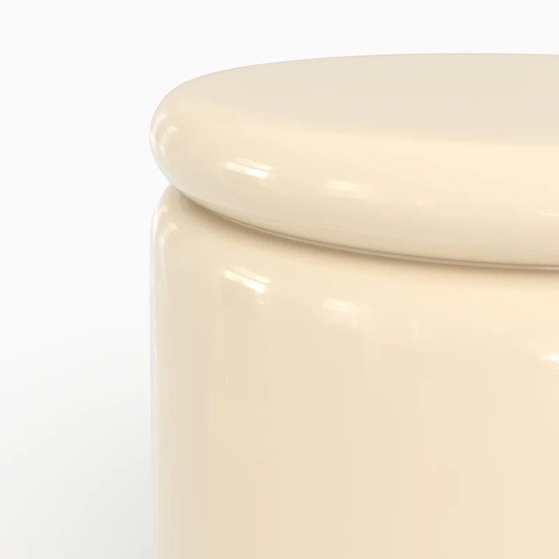 Table d'appoint Oscar laquée blanche en MDF, D40 cm