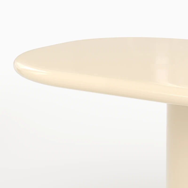 Table rectangulaire Lydia laquée blanche en MDF, 6 personnes