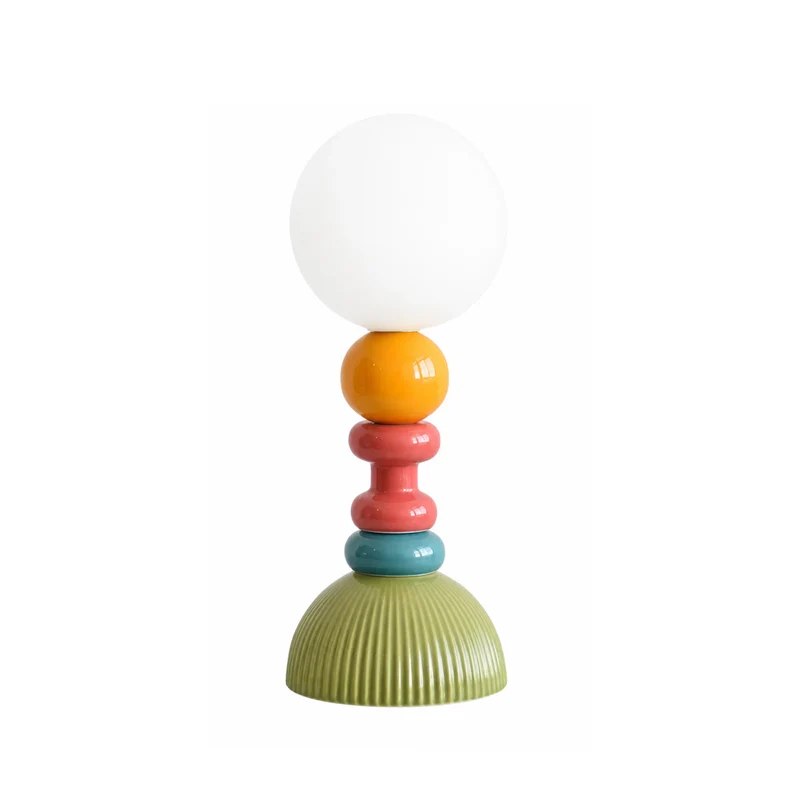 Lampe à poser Pili en céramique multicolore