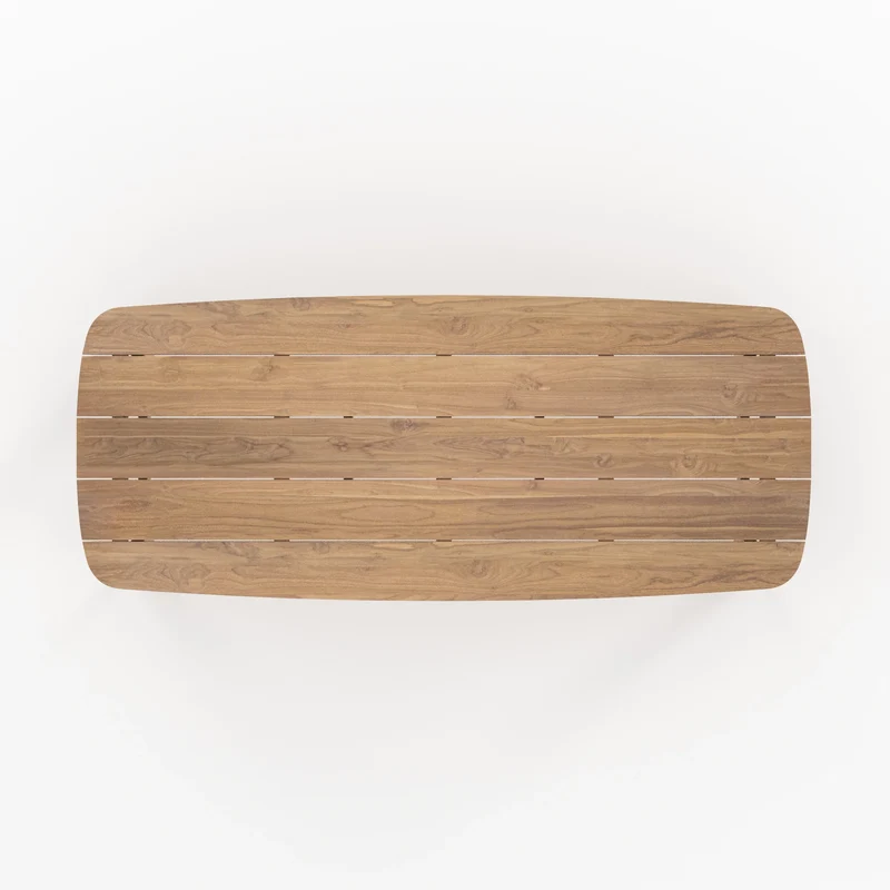 Table et chaises de jardin Lumo en bois de teck recyclé, 8 personnes