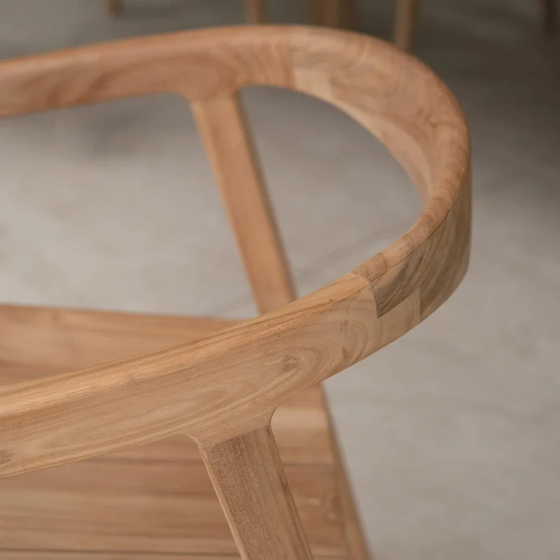 Table et chaises de jardin Suri en bois de teck massif, 6 personnes