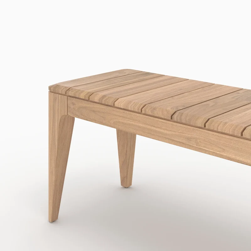 Table, bancs et chaises de jardin Nonza en bois de teck recyclé 10 personnes