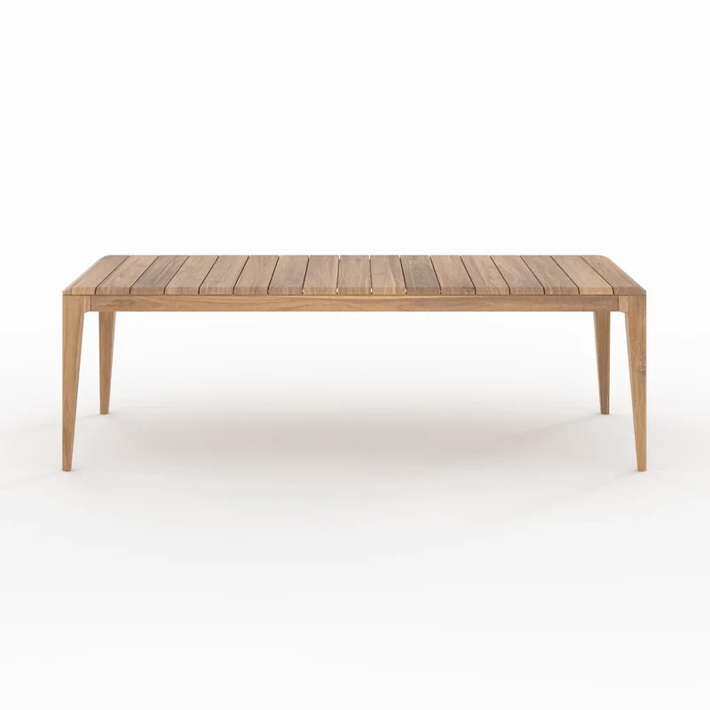 Table, bancs et chaises de jardin Nonza en bois de teck recyclé 10 personnes