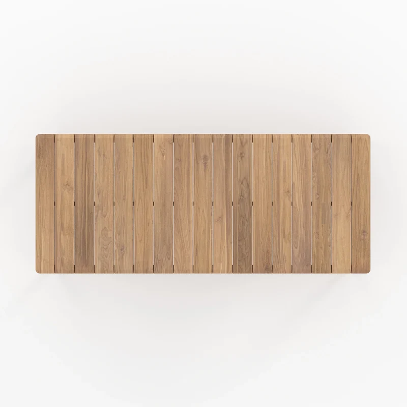 Table et bancs de jardin Nonza en bois de teck recyclé 10 personnes