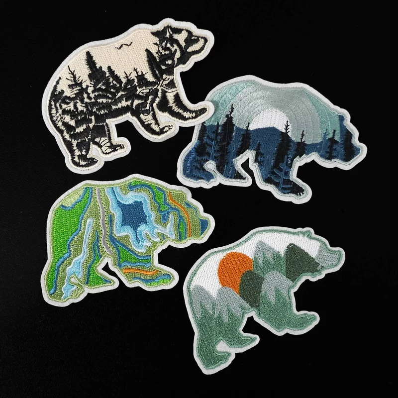Écusson paysage ours | Thermocollant