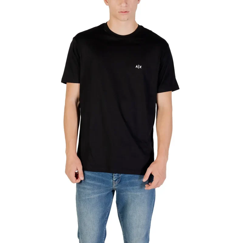 Armani Exchange Hommes Blanc Coton Manches Courtes Col Rond T Shirt