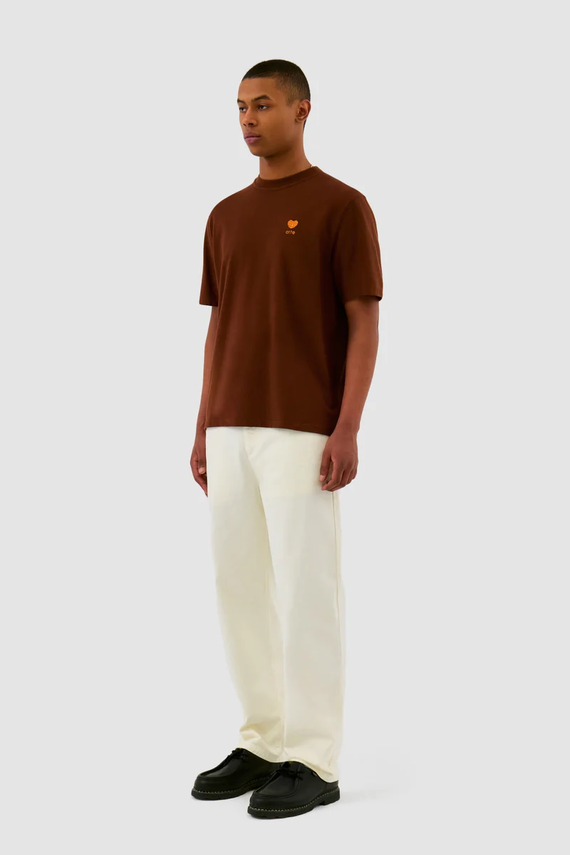 Pantalon à poches brodées - Crème