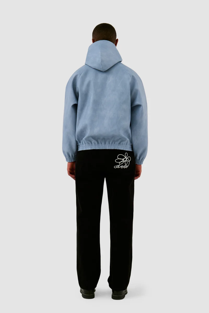 Pantalon à poches brodées - Noir