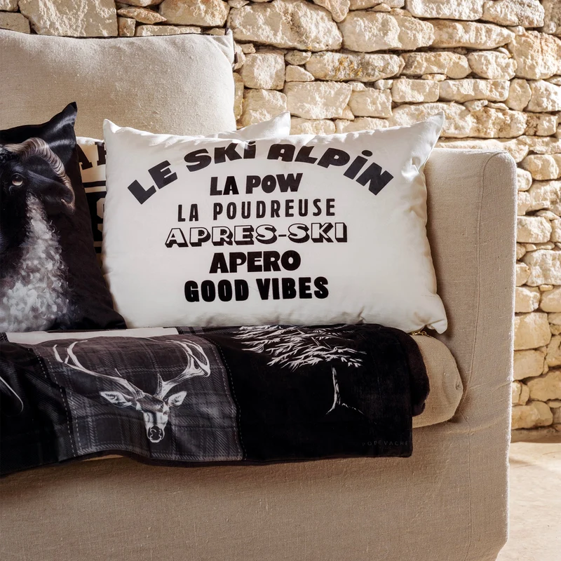 Coussin Velours Ski Aussois