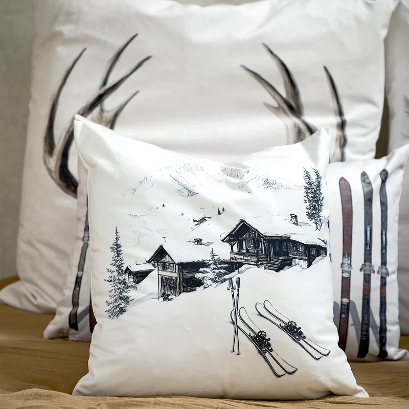 Coussin Velours Ski Soglio