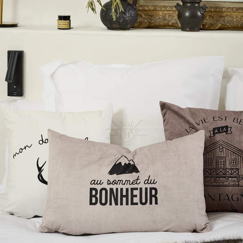 Coussin Velours Sommet du Bonheur