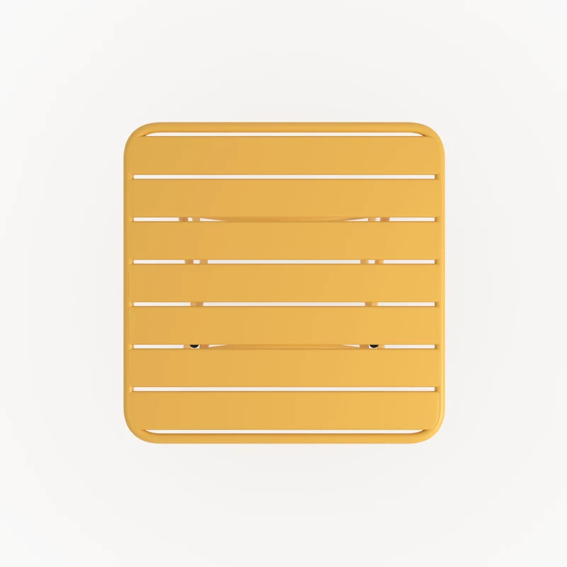 Table et chaises de jardin pliantes Yumi 2 personnes en métal jaune