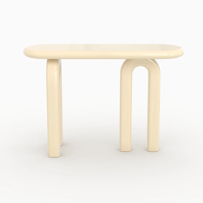 Console Opale laquée blanche en MDF, 120 cm