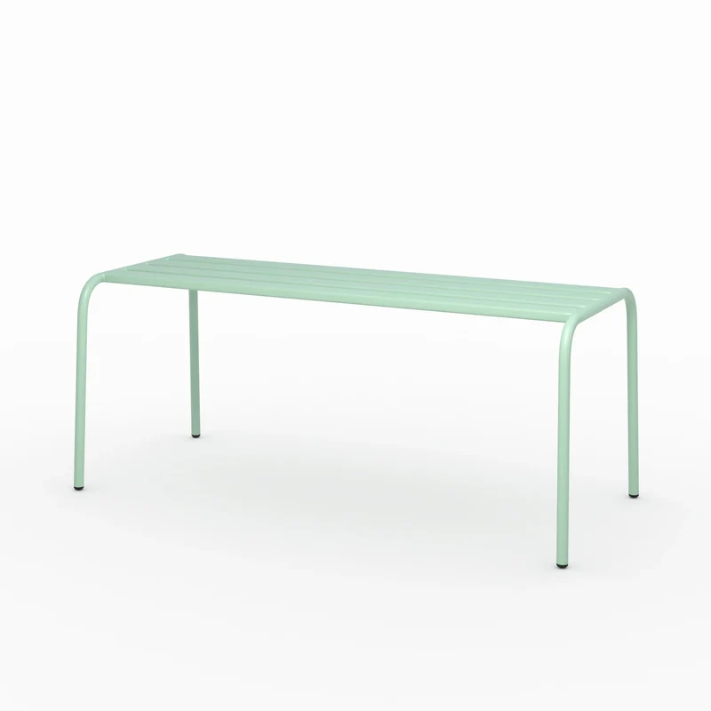 Banc de jardin Yumi en métal vert clair 2 personnes