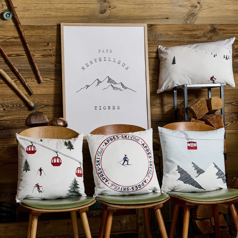 Coussin Velours Zugspitze