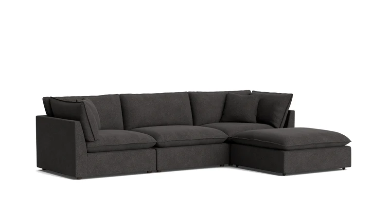 Chill Time 4-Piece Modular Sectional, Dark Shadow